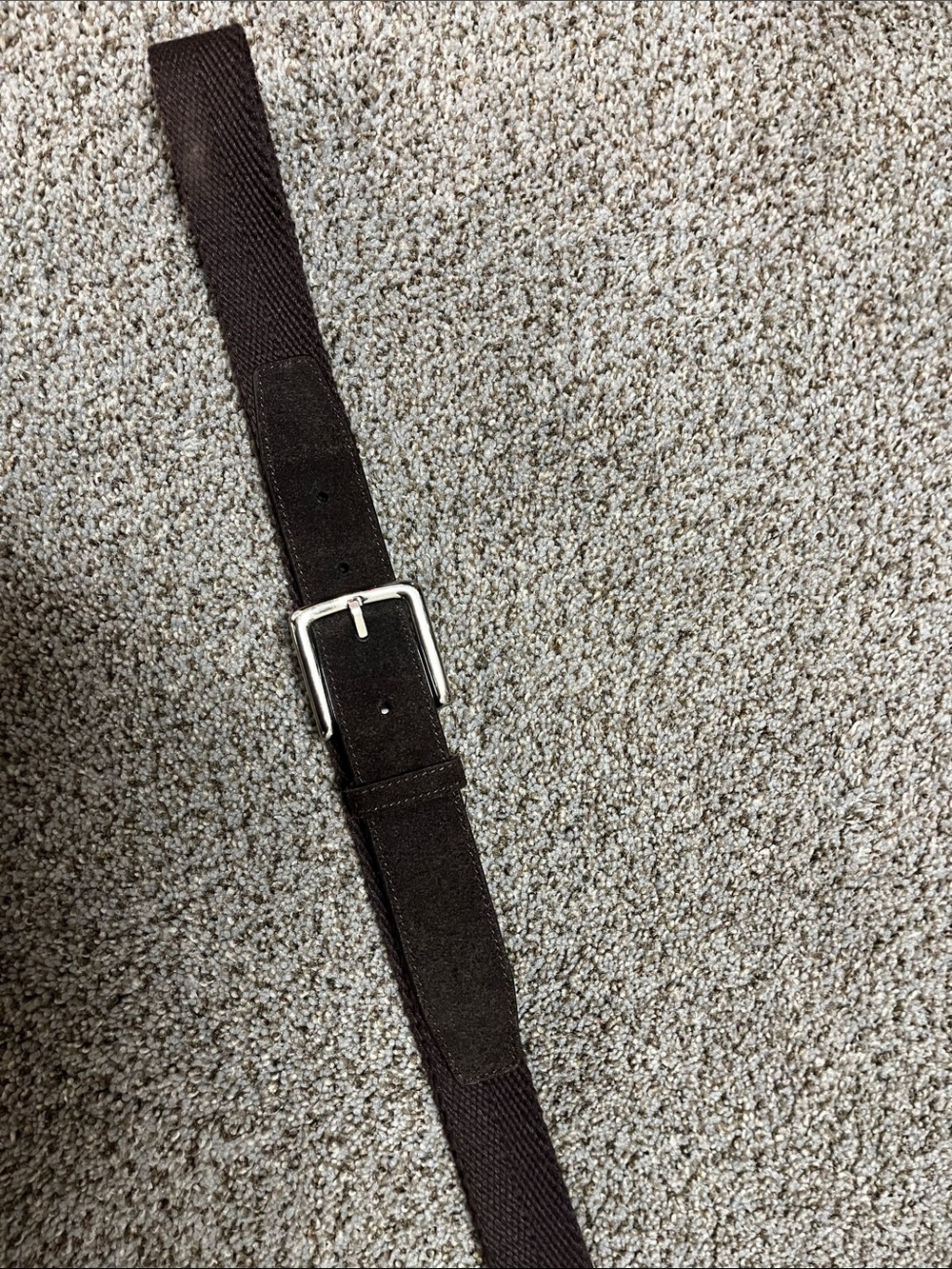 Cole Haan Brown Suede and Knit Belt